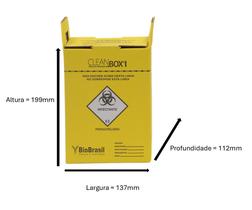 Coletor De Material Perfurocortante Clean Box 3 Litros C/20 Coletor De Material Perfurocortante Clean Box 3 Litros C/20