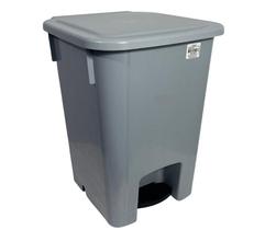 Coletor Lixeira De Pedal 15 Lt Bralimpia Cinza