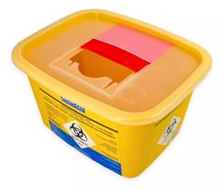 Coletor perfuro cortante 3 litros plástico rígido de alta resistência Cralplast Coletor perfuro cortante 3 litros plástico rígido de alta resistência Cralplast