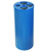 Coletor Plástico (Lixeira) para Copos Descartáveis 5 Tubos Azul