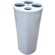 Coletor Plástico (Lixeira) para Copos Descartáveis 5 Tubos Branco - JSN