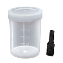 Coletor Tampa Branca com Pá Transparente Individual 50 ml (FIRSTLAB) - 100 Unidades