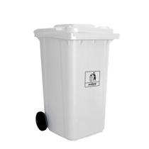 Coletora Plástica 240L com Rodas Modelo Europeu Branca - Nobre Coletora Plástica 240L com Rodas Modelo Europeu Branca - Nobre