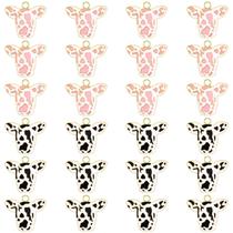 Colgantes de dijes de vaca Junkin 24 piezas de joyería de esmalte metálico Colgantes de dijes de vaca Junkin 24 piezas de joyería de esmalte metálico