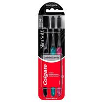 Colgate Escova De Dente Slim Soft Black Macia 3 Unidades Colgate Escova De Dente Slim Soft Black Macia 3 Unidades