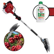 Colhedeira Mãozinha Dupla Kawashima Para Derriça dos Frutos do Café Com Óleo Castrol Stihl 2 Tempos