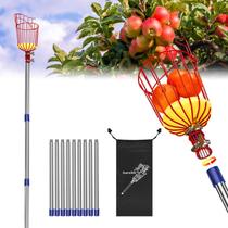 Colhedor de frutas Anekle 4m de aço inoxidável com cesta para frutas