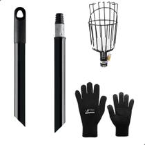 Colhedor de Frutas com Cabo Metal Extensor 3 Metros e Luva Black Colhedor de Frutas com Cabo Metal Extensor 3 Metros e Luva Black