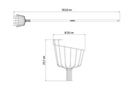 Colhedor de Frutas Grande Tramontina em Aço com Cabo 145 cm
