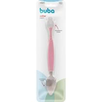 Colher 2 Em 1 - Inox E Silicone - Rosa - 6M+ - 15344 - Buba Colher 2 Em 1 - Inox E Silicone - Rosa - 6M+ - 15344 - Buba