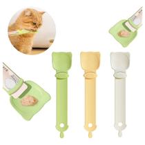 Colher 2 em 1 para Sachê de Gato Espremedor e Alimentador! envio imediato
