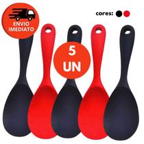 Colher Arroz Pequena Silicone Panela Elétrica Antiaderente Multiuso Preparar e Servir