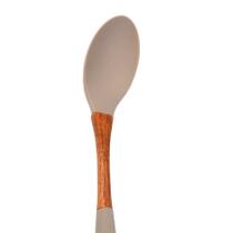 Colher Arroz Silicone Cabo Madeira 33cm - James.F Colher Arroz Silicone Cabo Madeira 33cm - James.F