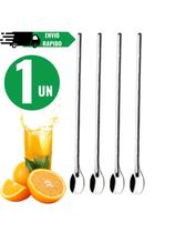 Colher Bailarina Aço Inox 30cm Para Sucos e Drinks Colher de longo Alcance Para Jarras