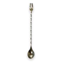 Colher Bailarina Aço Inox C Mini Garfo Drinks Bebidas 30cm
