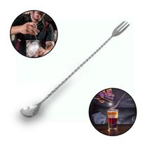 Colher Bailarina Barman Drinks Mexer Coquetel Aço Inox Prata