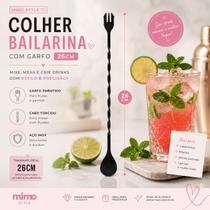 Colher Bailarina c/Garfo Onix Mimo Style