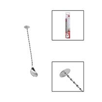 Colher Bailarina C/ Ponteira Disco Inox Drinks Sucos Coquetéis
