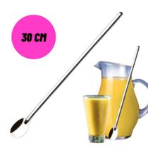 Colher Bailarina Para Suco Drinks Em Aço Inox - 30cm