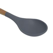 Colher bambu c/ silicone 32x7x1,9cm