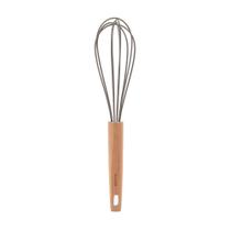 Colher Batedora De Silicone Com Cabo Madeira Kenya Cinza