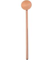 Colher Canudo 20cm Cor Bronze em Aço Inox Para Coquetel