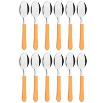Colher Chá Aço Inox Tramontina Laranja 12 Unidade