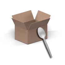 Colher Colherinha Transparente Sobremesa 50U kit 10