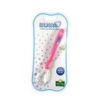 Colher Com Ponta De Silicone Cores Azul E Rosa - Kuka