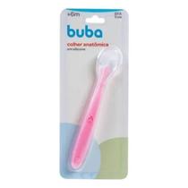 Colher Com Ponta Macia Silicone Rosa- Buba