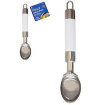 Colher / concha de sorvete de inox cabo branco 21x4,2cm - WESTERN