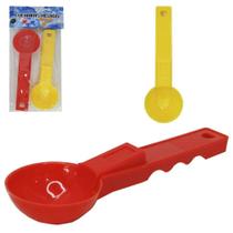 colher / concha de sorvete de plastico colors com 2 pecas 17,5cm na solapa - 20 COMERCIAL