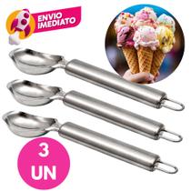 Colher Concha Pegador De Sorvete Açaí Frutas Sobremesa Multiuso Universal Aço Inox Reforçado Colher Concha Pegador De Sorvete Açaí Frutas Sobremesa Multiuso Universal Aço Inox Reforçado