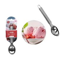 Colher Concha Sorvete Aço Inox Bola Pegador Boleador 19,5 Cm