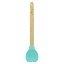 Colher Coração de Silicone e Madeira - Verde - 1 unidade - Clink - Rizzo