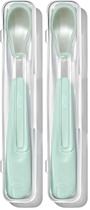 Colher de Alimentação OXO Tot On-The-Go de Silicone Pacote com 2 Colher de Alimentação OXO Tot On-The-Go de Silicone Pacote com 2