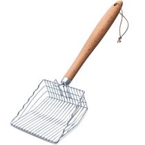 Colher de areia para gatos ARMLULU em aço inoxidável com gancho e alça longa