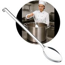 Colher de arroz aço inox com gancho cabo longo 50cm Colher de arroz aço inox com gancho cabo longo 50cm