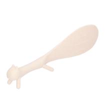 Colher De Arroz De Plástico Com Pé Pezinho Esquilo - Bege Colher De Arroz De Plástico Com Pé Pezinho Esquilo - Bege