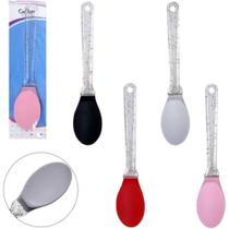 Colher de arroz de silicone colors cabo de acrilico glitter Colher de arroz de silicone colors cabo de acrilico glitter