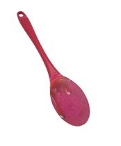 Colher de Arroz Em Silicone Cabo Acrílico Caldas De Cereja Colher de Arroz Em Silicone Cabo Acrílico Caldas De Cereja