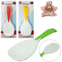 Colher de arroz gohan japonesa de plastico cabo colors bons cheff 20x7cm na cartela