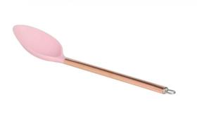 Colher de Arroz Nylon com Cabo de Aço Inox Rosé 30 cm - Lyor
