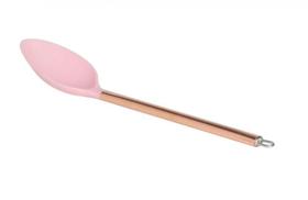 Colher de Arroz Nylon com Cabo de Aço Inox Rose 30 cm - Lyor