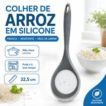 Colher de Arroz Silicone Resistente para Panela Antiaderente