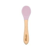 Colher De Bambu E Silicone Clingo