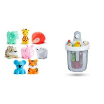 Colher de brinquedo de banho com 8 unidades de brinquedos de banho para animais selvagens Squirts Munchkin