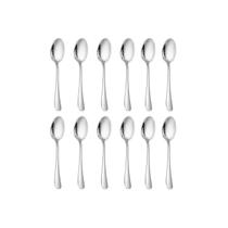 Colher de Cafe Aço Inox Jogo Colheres Pequena 12un
