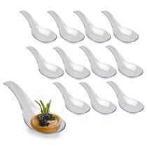 Colher De Canapé Incolor Servir Festa 13x5cm 40 Peças Colher De Canapé Incolor Servir Festa 13x5cm 40 Peças