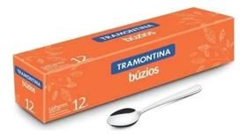 Colher de cha buzios talher de aco inox 12 pçs